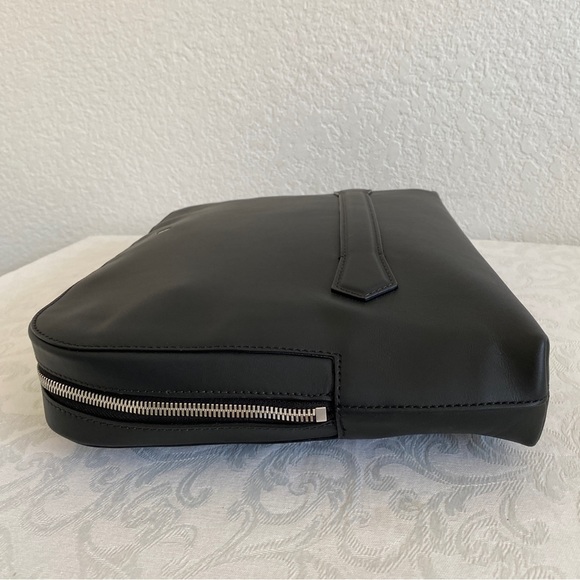 Serapian black Leather Document laptop Case - Picture 5 of 13